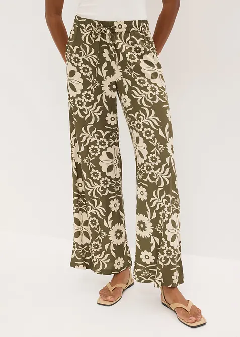 Pantaloni larghi in viscosa fluida, bonprix