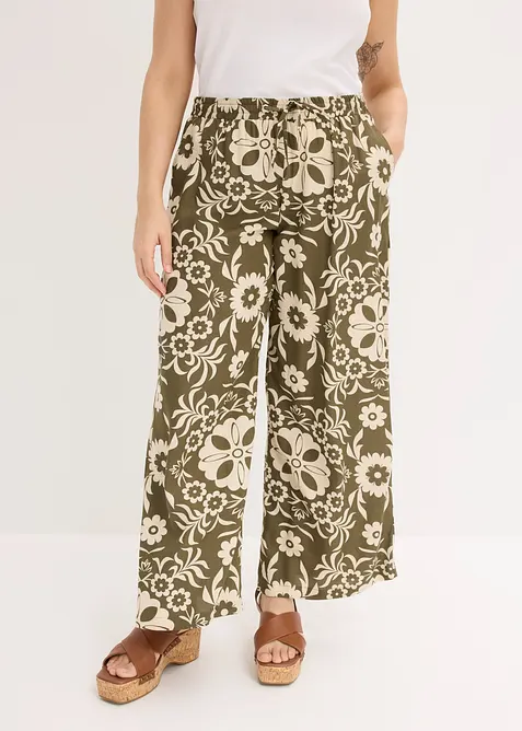 Pantaloni larghi in viscosa fluida, bonprix