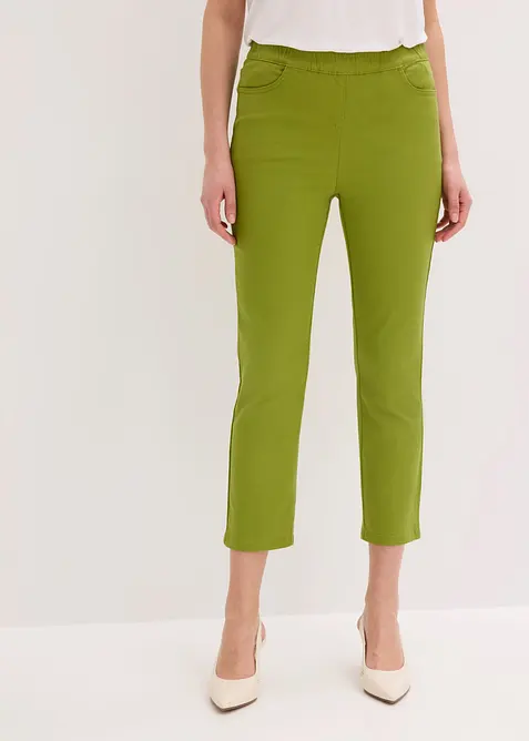 Pantaloni cropped elasticizzati, bonprix