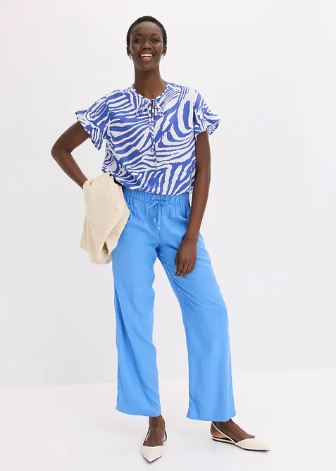 Pantaloni  in viscosa con elastico in vita, bonprix