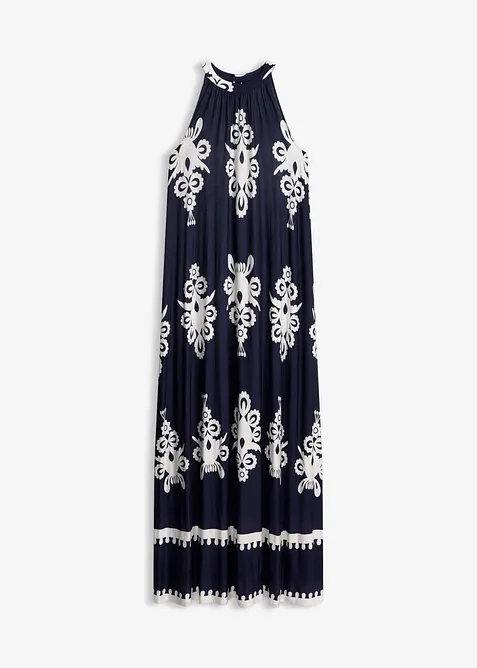 Abito in jersey fantasia di misto viscosa morbido, bonprix