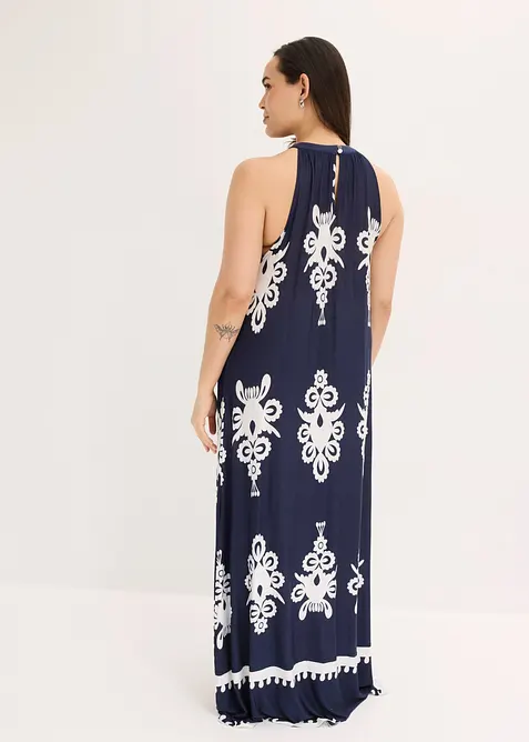 Abito in jersey fantasia di misto viscosa morbido, bonprix