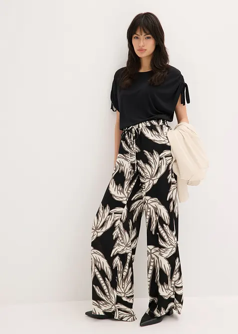 Pantaloni larghi in viscosa fluida, bonprix