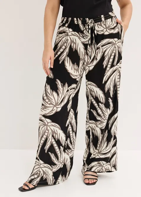 Pantaloni larghi in viscosa fluida, bonprix