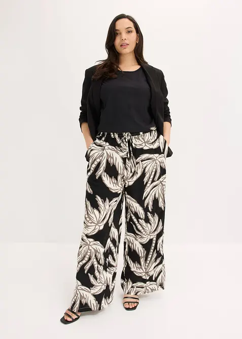Pantaloni larghi in viscosa fluida, bonprix