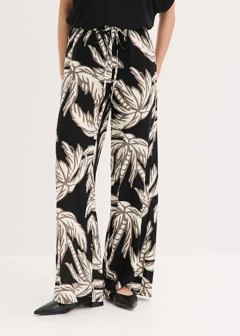 Pantaloni larghi in viscosa fluida, bonprix
