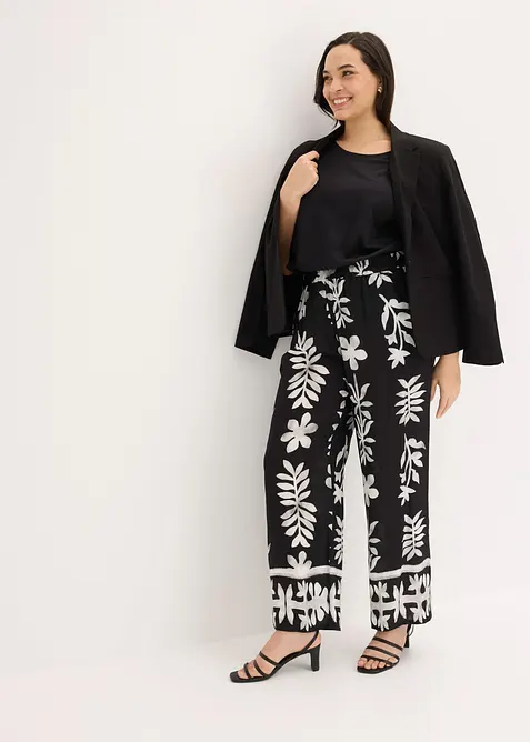 Pantaloni fantasia in viscosa fluida, bonprix