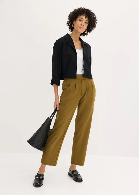 Pantaloni barrel con pinces, bonprix