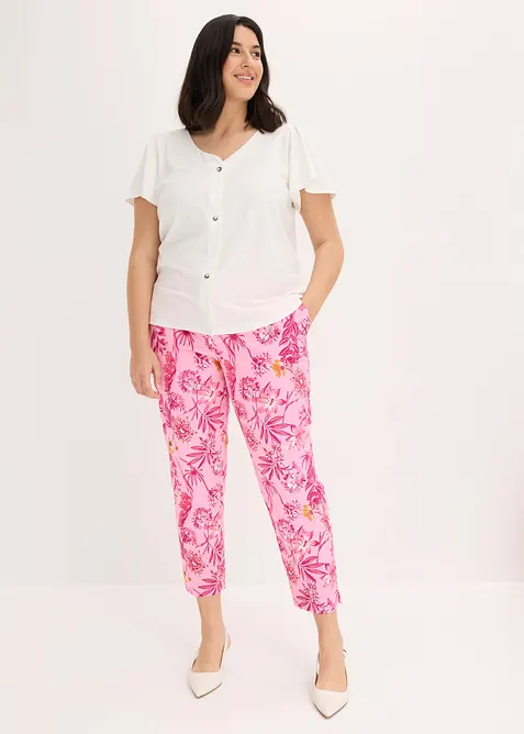 Pantaloni cropped elasticizzati, bonprix