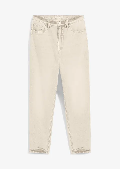 Mom jeans cropped, vita alta, bonprix