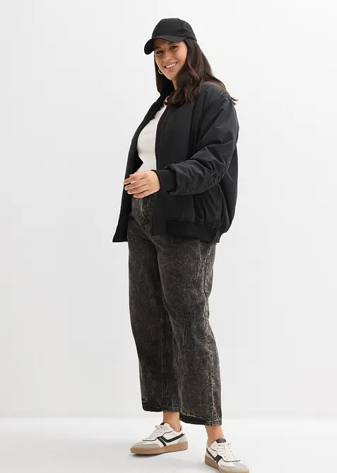 Jeans a palloncino, vita media, bonprix