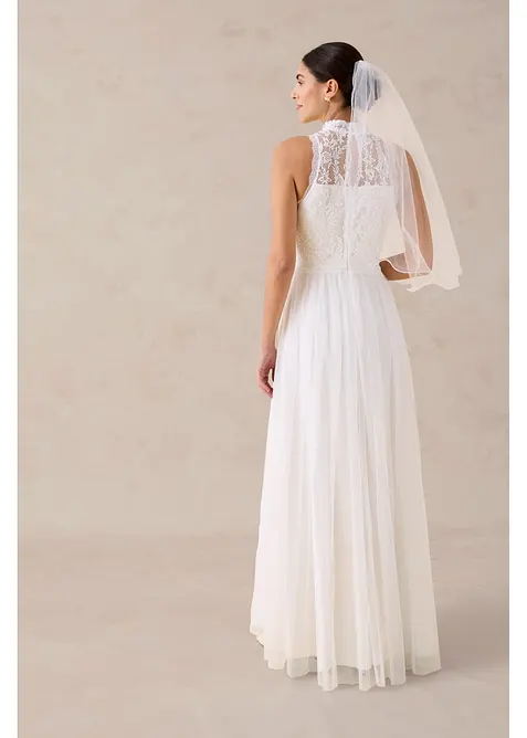 Abito da sposa in tulle e pizzo, bonprix