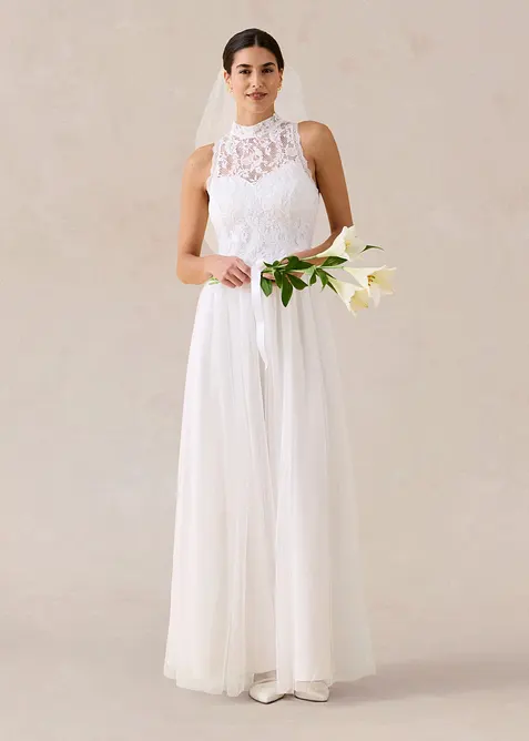 Abito da sposa in tulle e pizzo, bonprix