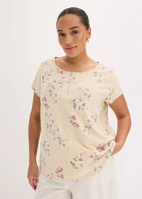 Maglia oversize in misto cotone, bonprix