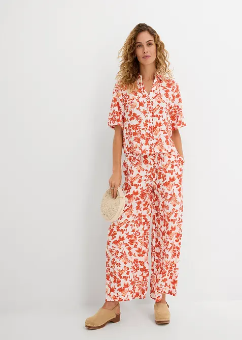 Camicetta a maniche corte in misto viscosa morbido, bonprix