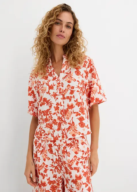 Camicetta a maniche corte in misto viscosa morbido, bonprix