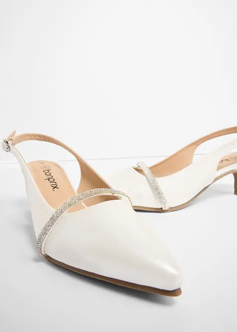 D&eacute;collet&eacute; slingback con brillantini, bonprix