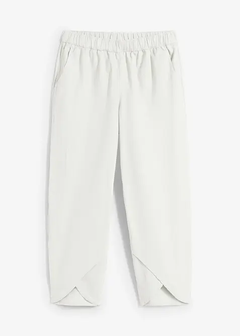Pantaloni cropped in misto lino leggero, bonprix