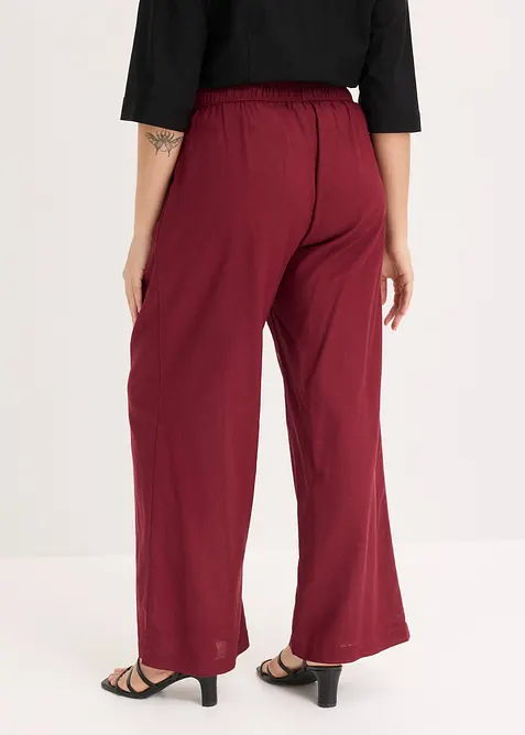 Pantaloni a palazzo in fresco misto lino, bonprix