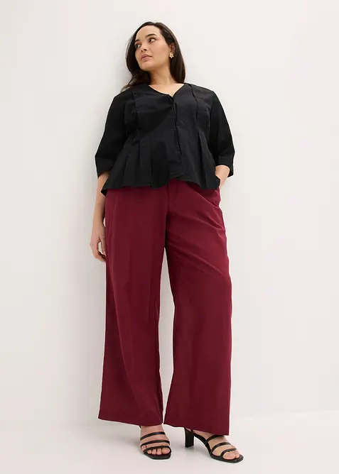 Pantaloni a palazzo in fresco misto lino, bonprix