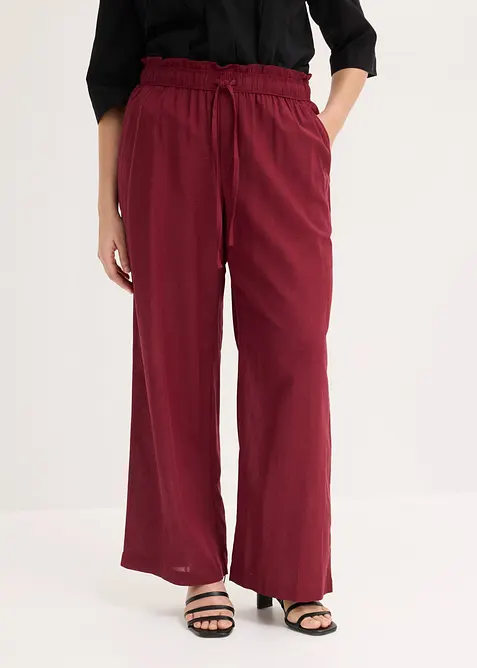 Pantaloni a palazzo in fresco misto lino, bonprix
