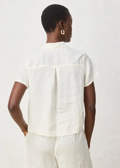 Camicetta a maniche corte in puro lino, bonprix