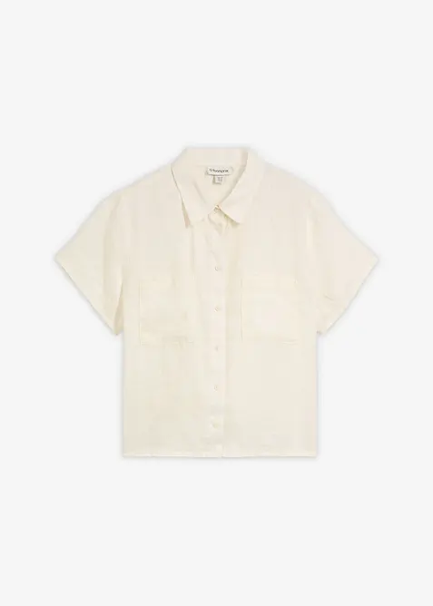 Camicetta a maniche corte in puro lino, bonprix