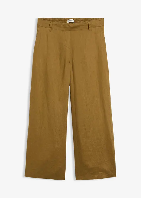 Pantaloni culotte in puro lino, bonprix