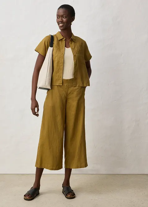 Pantaloni culotte in puro lino, bonprix
