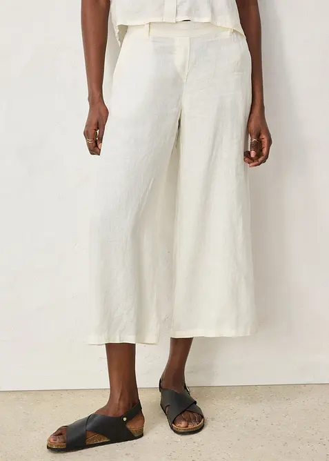 Pantaloni culotte in puro lino, bonprix