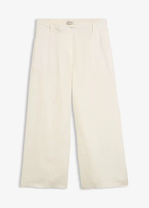 Pantaloni culotte in puro lino, bonprix