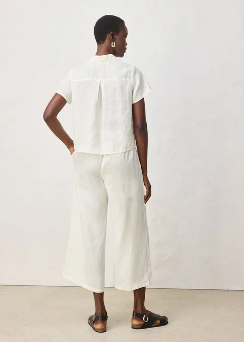 Pantaloni culotte in puro lino, bonprix