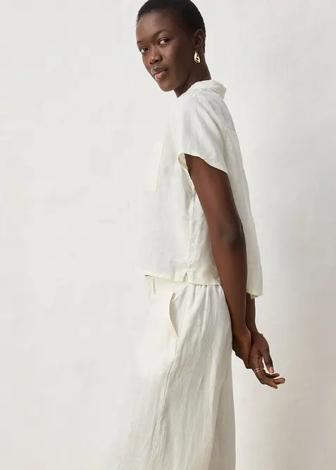 Pantaloni culotte in puro lino, bonprix