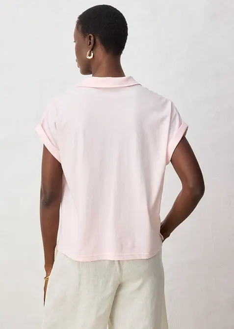 Polo dal taglio ampio con percentuale di seta, bonprix