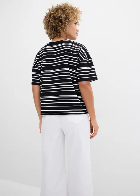 T-shirt in puro cotone a righe, bonprix