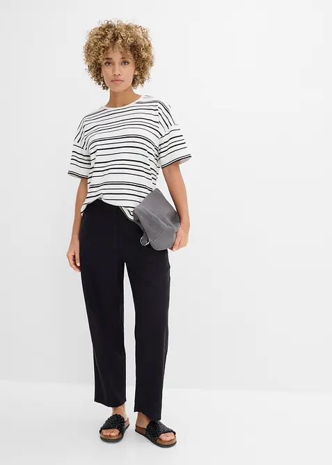 T-shirt in puro cotone a righe, bonprix