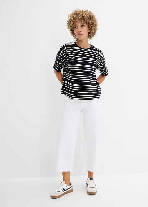 T-shirt in puro cotone a righe, bonprix