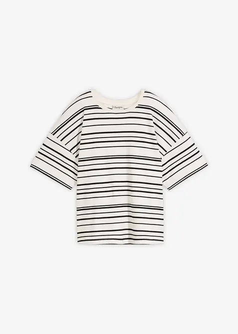 T-shirt in puro cotone a righe, bonprix