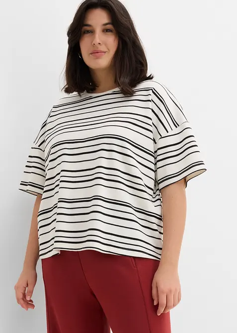 T-shirt in puro cotone a righe, bonprix