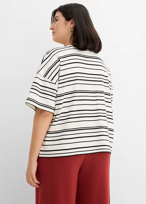 T-shirt in puro cotone a righe, bonprix