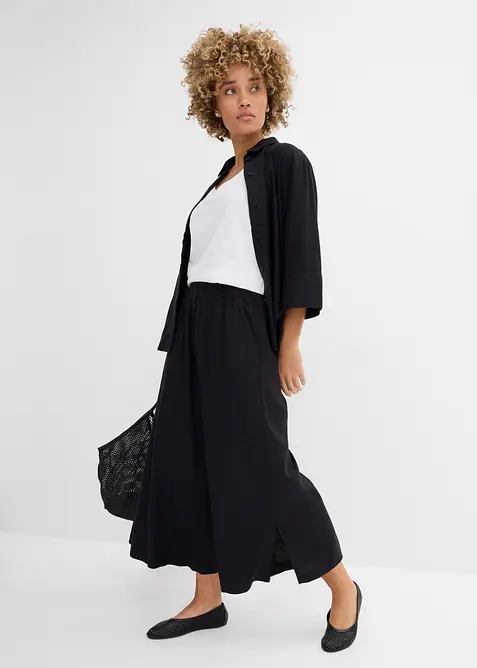 Pantaloni a palazzo in misto lino, bonprix