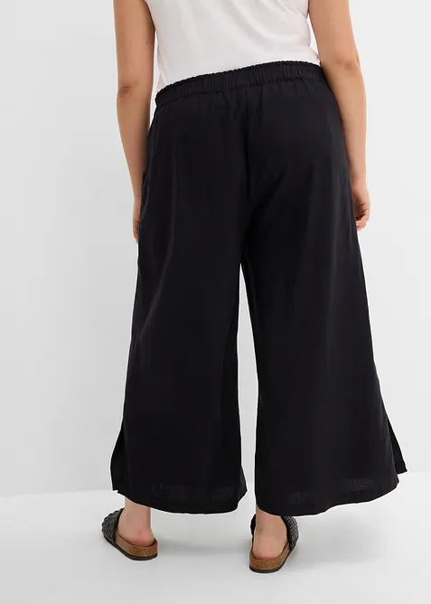 Pantaloni a palazzo in misto lino, bonprix