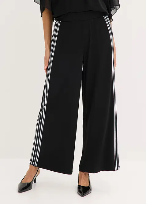 Pantaloni in jersey con bande laterali, bonprix