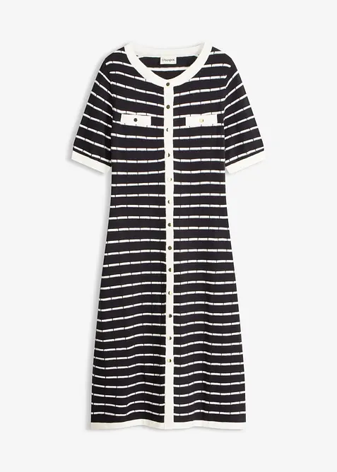 Abito in maglia di viscosa con bottoni, bonprix