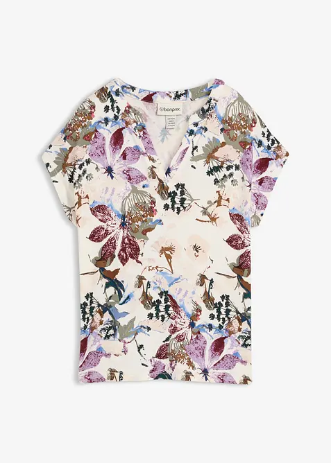 Tunica a maniche corte in viscosa fluente, bonprix