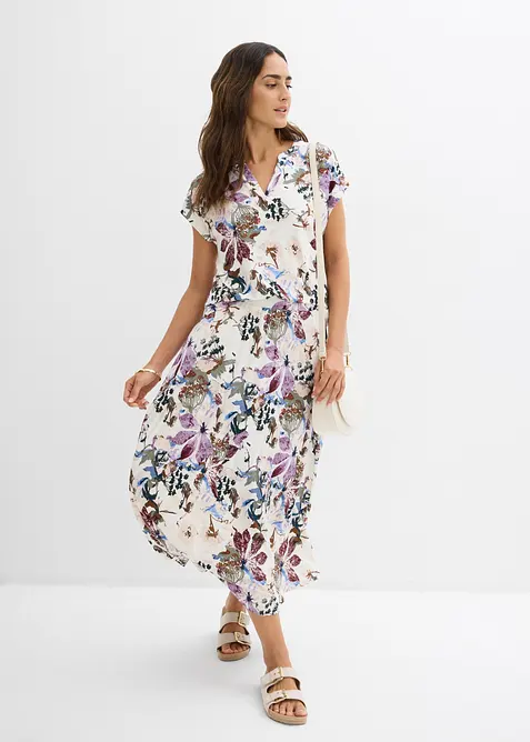 Tunica a maniche corte in viscosa fluente, bonprix