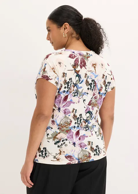 Tunica a maniche corte in viscosa fluente, bonprix