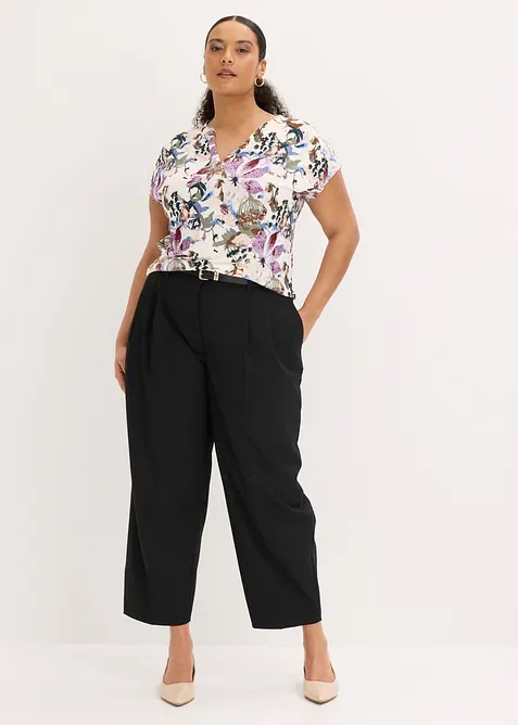 Tunica a maniche corte in viscosa fluente, bonprix