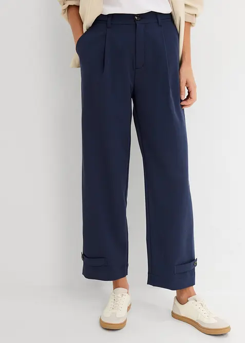 Pantaloni barrel in misto viscosa, bonprix