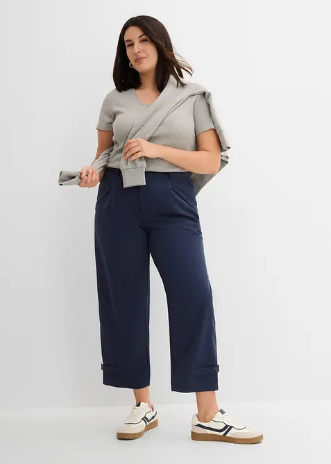 Pantaloni barrel in misto viscosa, bonprix